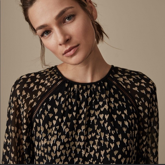 Reiss Reema disty printed blouse - Picture 4 of 10